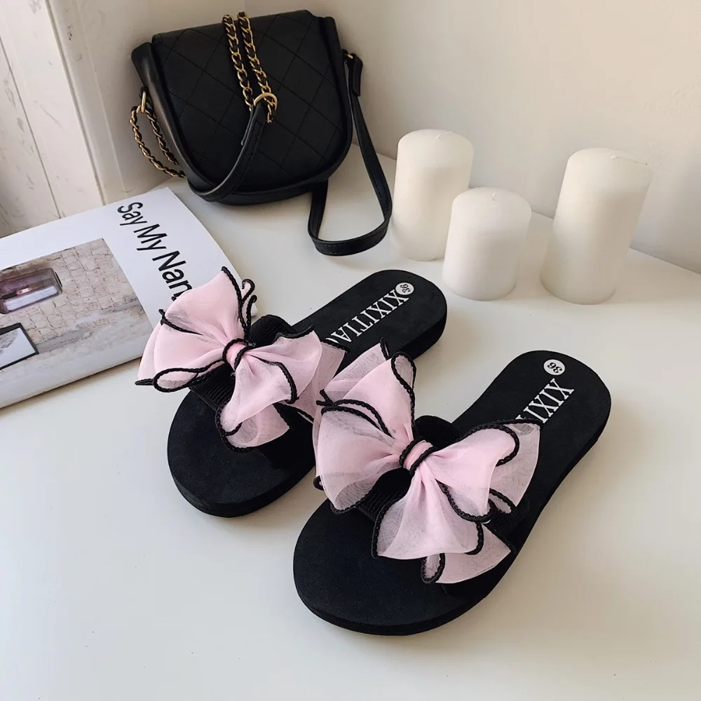 Летняя Новинка крутая Женская одежда модные тапочки на танкетке с толстой