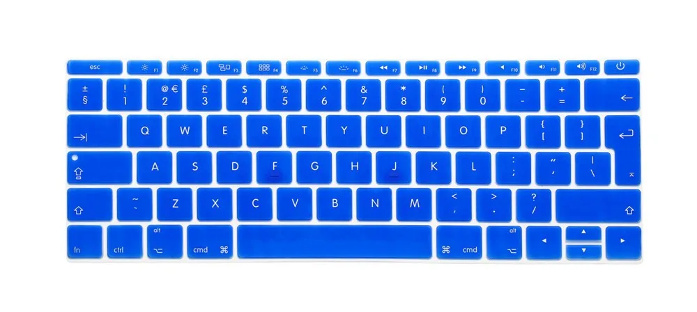 Для Macbook Pro 13(без сенсорной панели) клавиатура силиконовая крышка клавиатуры протектор для Macbook 12 кожа европейский ЕС/Великобритания ЕВРО английский