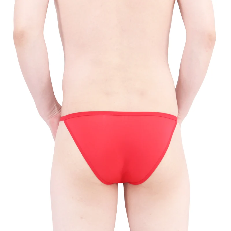 Мужское сексуальное нижнее белье брифы из ледяного шелка U образные выпуклые