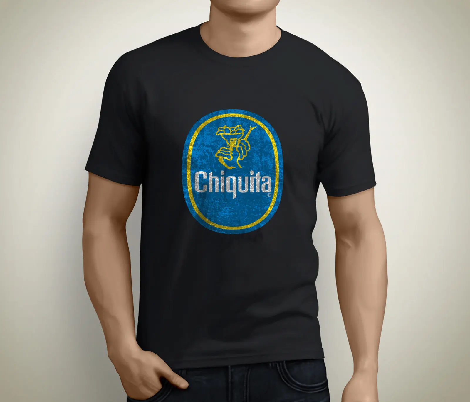 Новый chiquita Banana banane короткий рукав Для мужчин черный футболка Размеры S к 5XL Homme