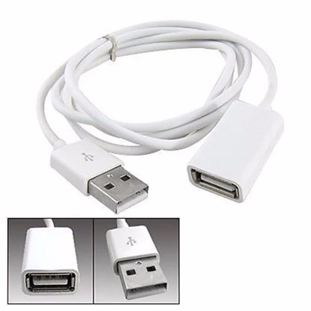 Удлинительный кабель USB 2 0 3 фута штекер A белый/черный|Кабели для MP3/MP4-плееров| |