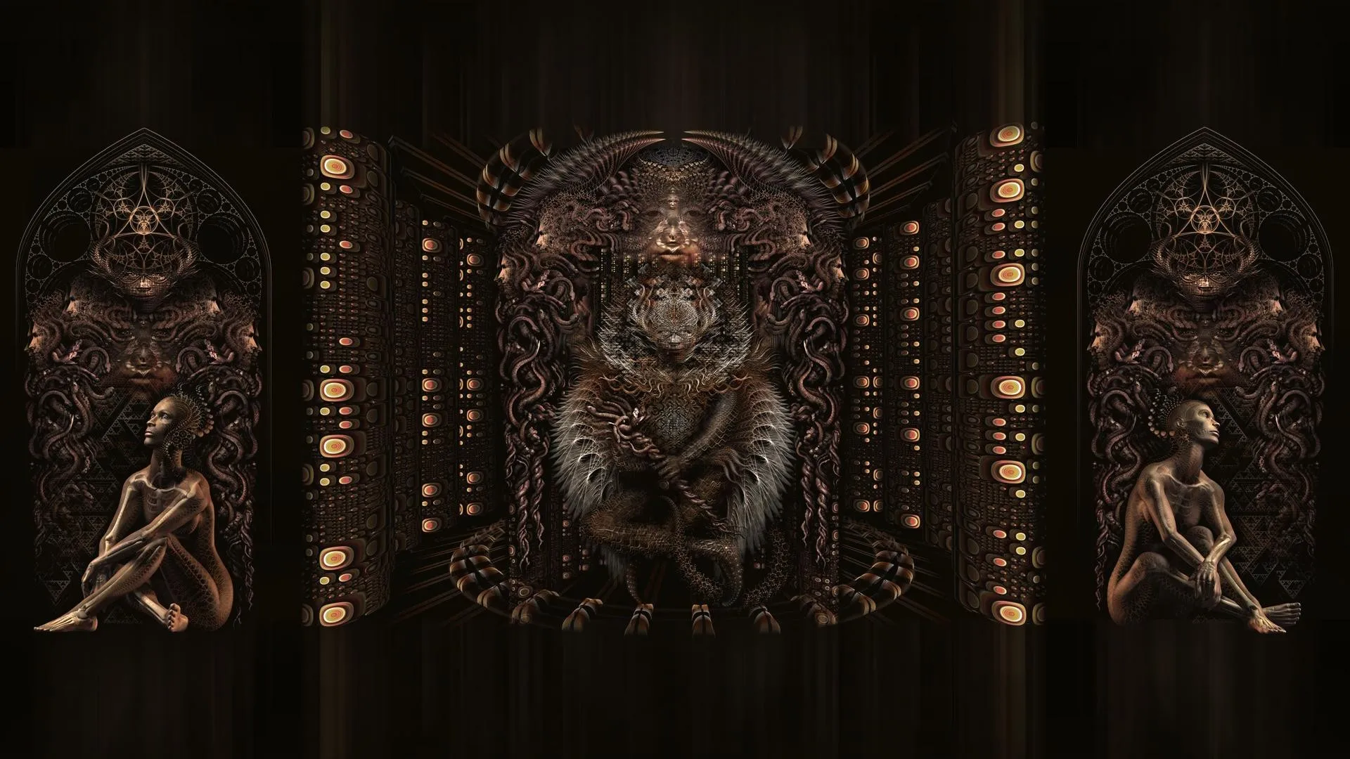 Декор для дома Meshuggah Koloss фэнтезийное искусство Фракталы темное цифровое