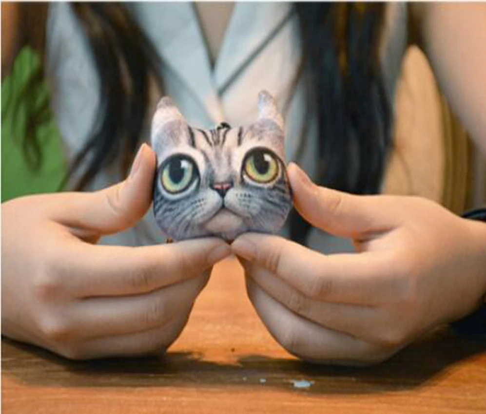 Fashion Metal 3D Car Keychain Dog Cat Key Ring Pet Cute Chain For BMW Ford Toyota Nissan Honda Auto Styling Accessories | Автомобили и