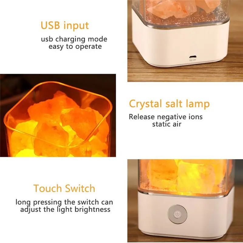 Wrumava светодиодная Гималайская соляная лампа с 7 красочными USB питанием