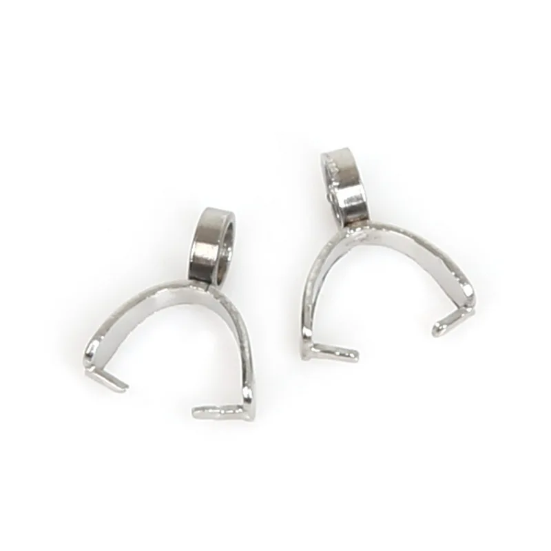 20pcs Clasps Stainless Steel Pendant Pinch Clips Bails Charm Necklace Connectors Beads Jewelry Findings | Украшения и аксессуары