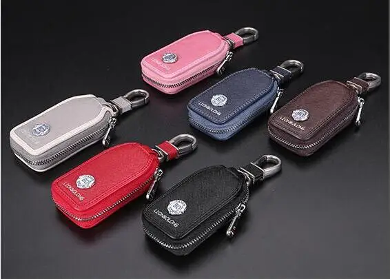 2018 Новый Серый и коричневый автомобильный чехол для ключей Frost кожаный Авто