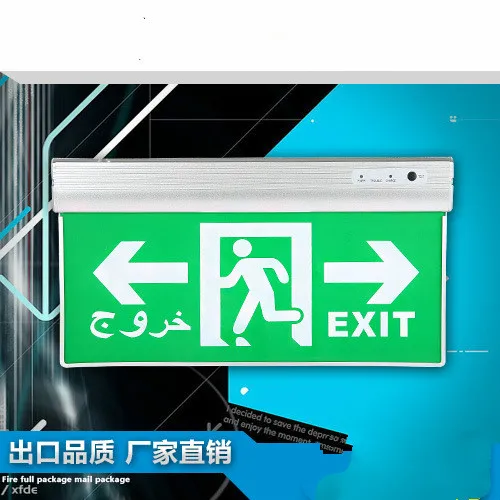 customize pattern Buyer provides text Acrylic screen printing indicator LED evacuation sign tag customized design