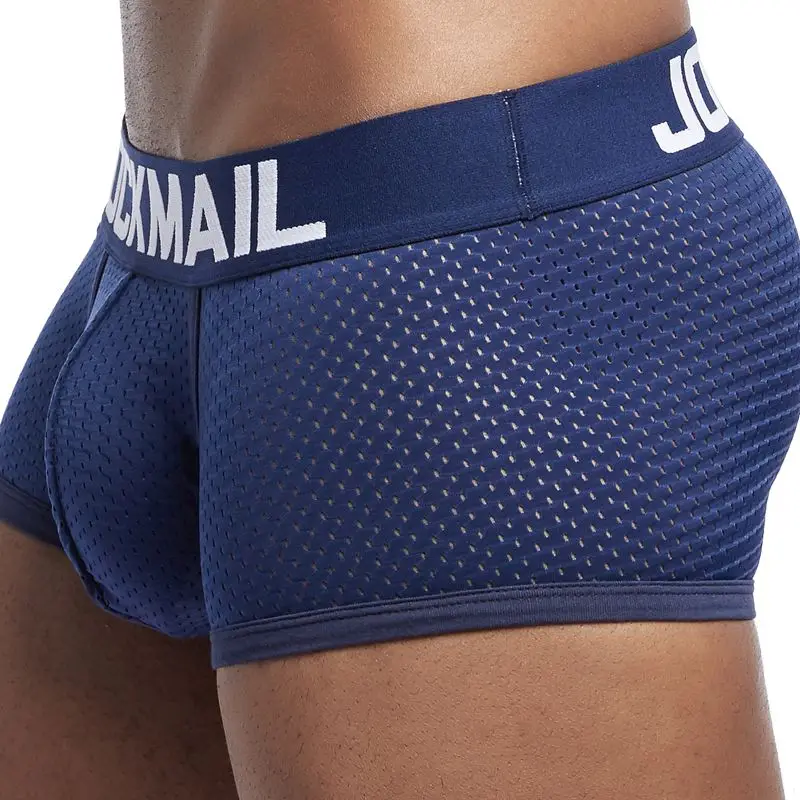 Фото Трусы-боксеры JOCKMAIL мужские, дышащее Сетчатое пикантное нижнее белье, шорты-боксеры, 2019 №5