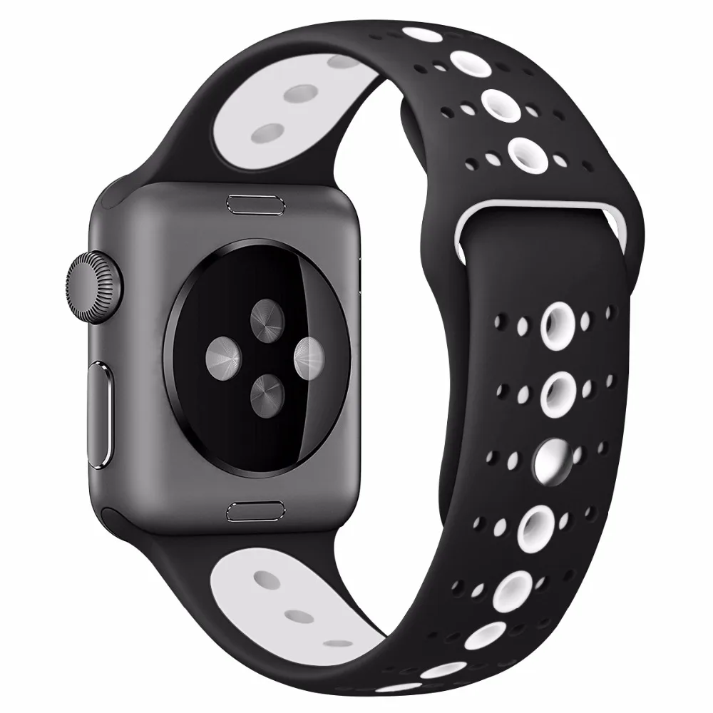 Ремешки для Apple Watch 38/40 мм 42/44 мягкий силиконовый сменный Браслет iWatch Series