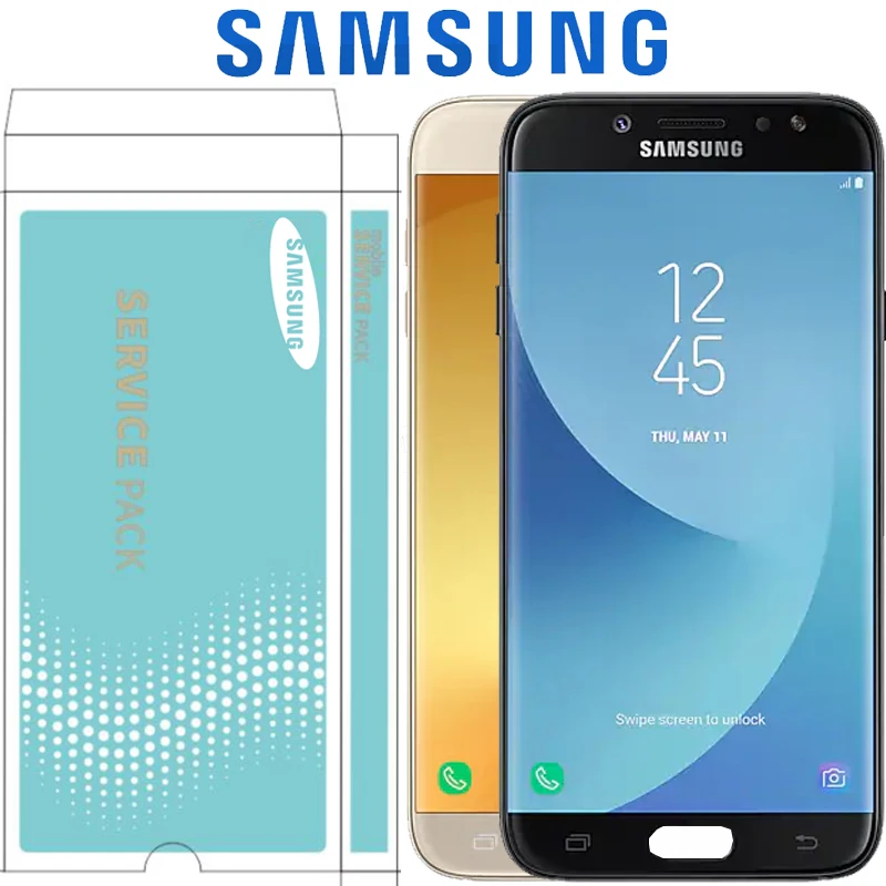 Оригинальный супер AMOLED дисплей 5 дюйма 100% оригинальный для SAMSUNG Galaxy J7 Pro 2017 J730 J730F