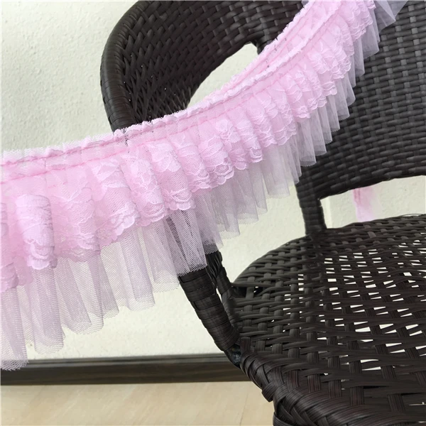 1 метр Черный Белый Розовый драпировка Сетка кружевная отделка 9 см широкая