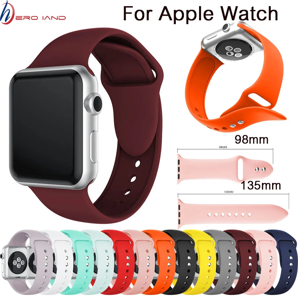 Спортивный силиконовый ремешок для Apple watch 4 44 мм 40 iwatch correa aple часы 42 38 браслет