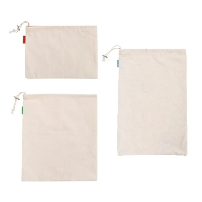 

1Pc Reusable Cotton Mesh Shopping Bag Grocery Fruit Vegetable Storage String Bag For Women Girls