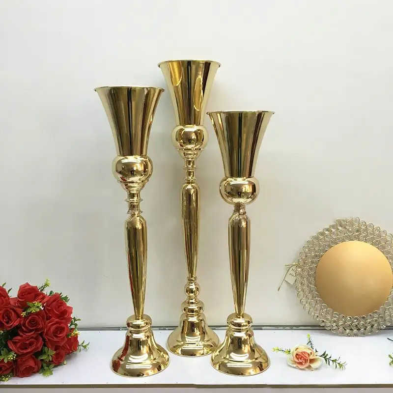 $10 шт. золотые вазы для цветов вечеринки торжества дорожного центральные части