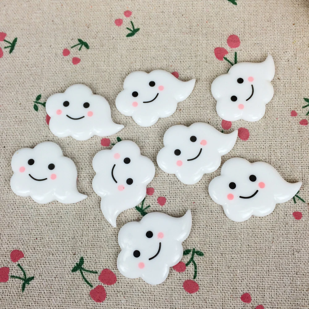 Кабошон из смолы с плоской задней стороной 10 шт. милые Мультяшные облака