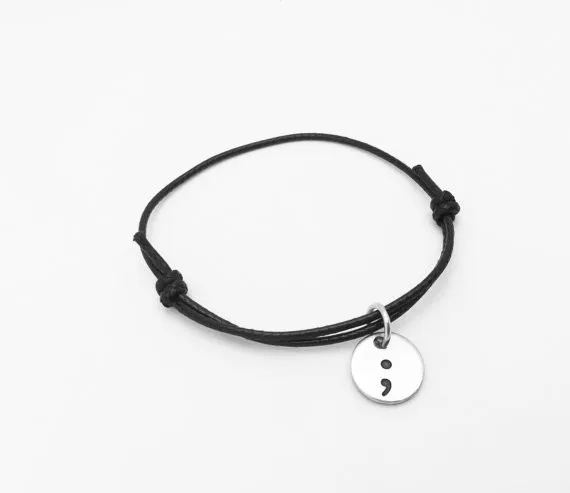 Браслет Semicolon мой рассказ еще не закончен самозваный для умственного здоровья