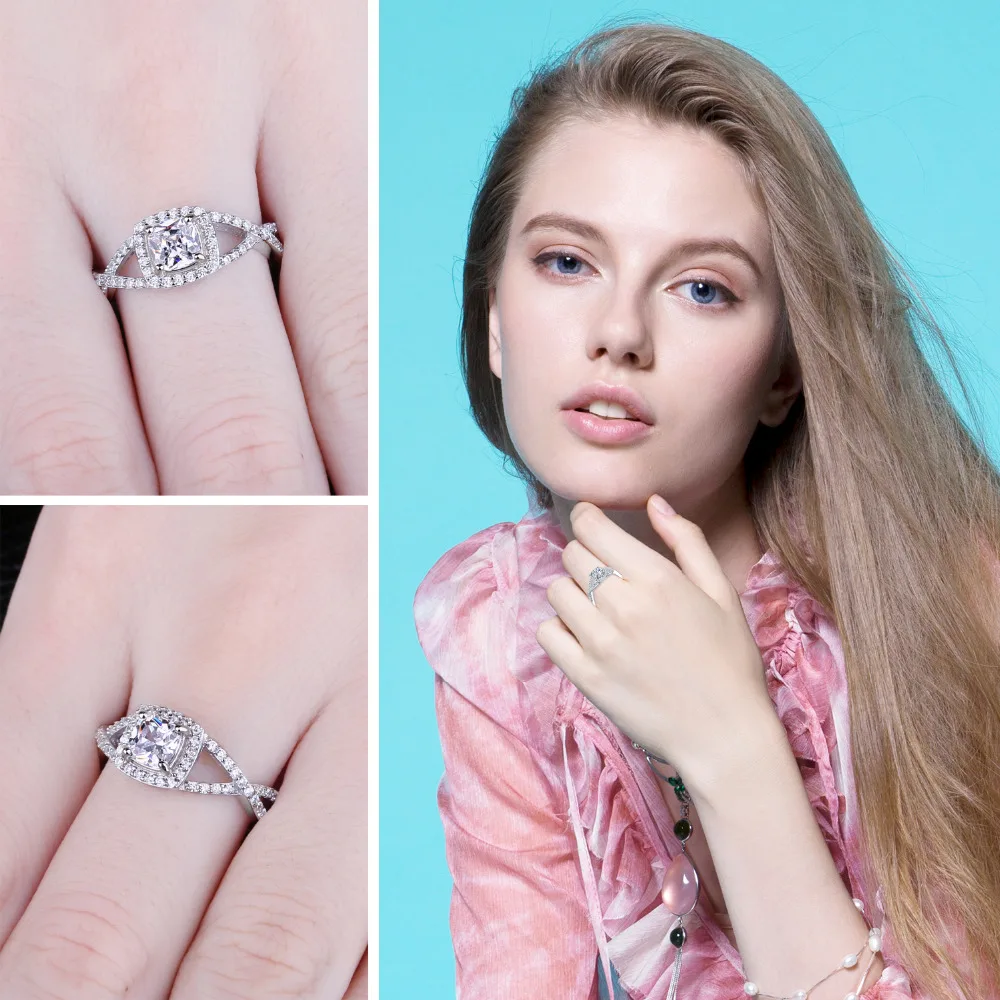 JewelryPalace Юбилей и обручальное кольцо 925 пробы серебро Обручение свадебные подарки