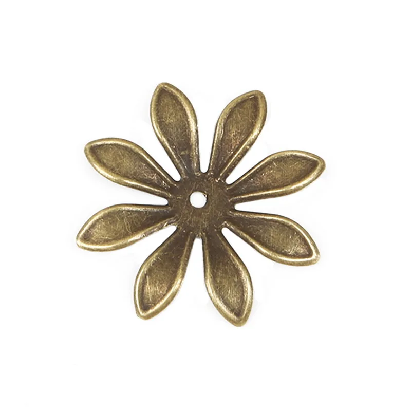 10 шт./лот античные бронзовые цветные филигранные цветочные обертки