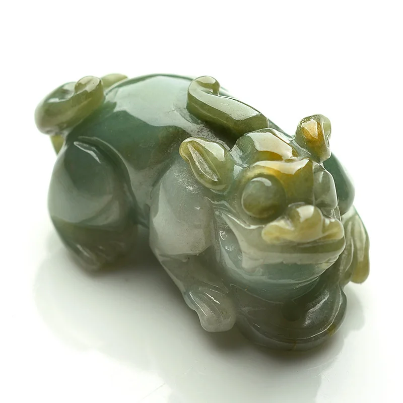 Подлинная Натуральная Зеленая фасоль нефрит карго Pi Xiu кулон Бирма 04 06 отправить