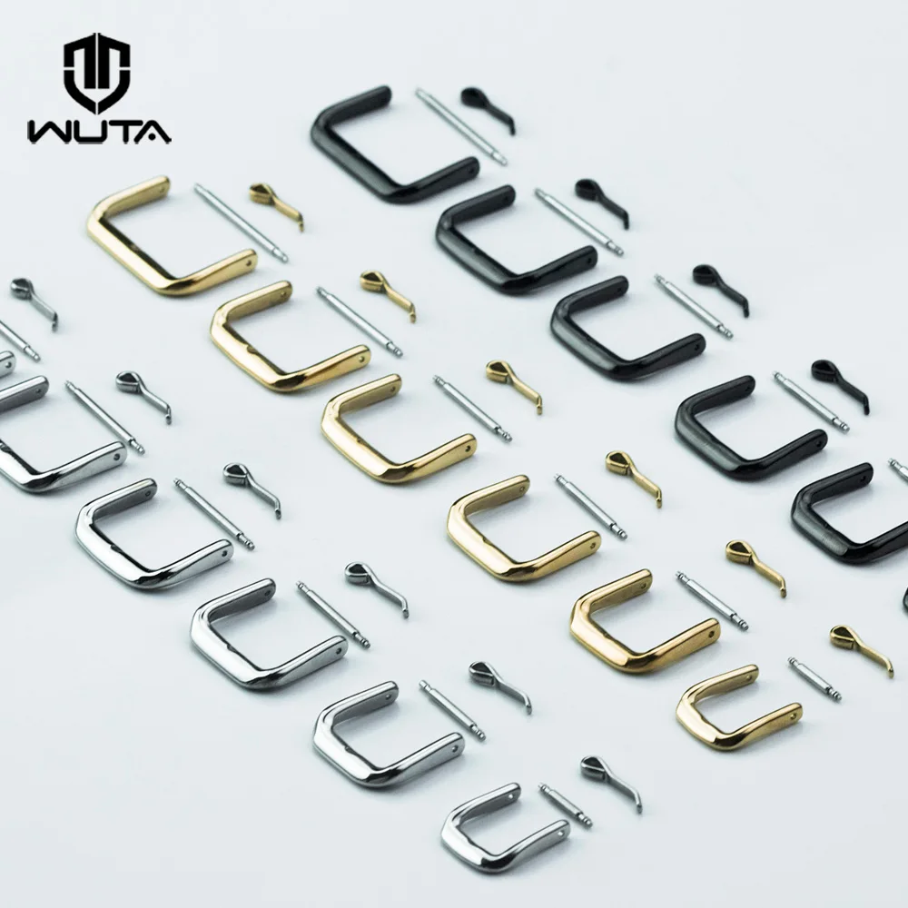 

WUTA Hight Quality 1PCS Stainless Steel Watch Pin Buckle Solid Metal Watch Strap Clasp DIY Leather Hardware Craft Accessories