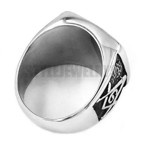 Мужское кольцо из нержавеющей стали в стиле масонской моторики SWR0409A | Украшения и