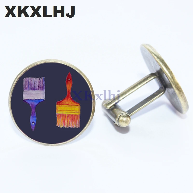 Запонки круглые с кисточкой украшения для творчества фото аксессуары одежды |