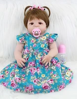 55cm full body silicone reborn girl baby doll toys realistic 22inch bebe newborn princess toddler babies doll birthday gift