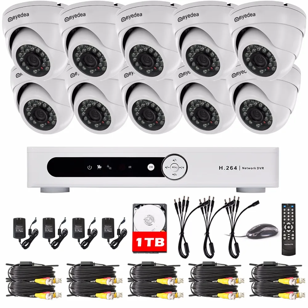 Эйедея 16 каналов цифровой видеозаписи (DVR 1080 P 2.0MP 5500TVL купол прозрачная палатка