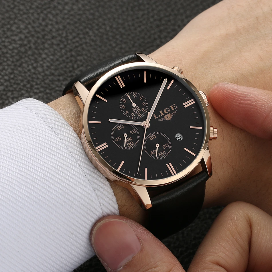 

LIGE Mens Watches Top Brand Luxury Male Military Sport Luminous Watch men Business quartz-watch Male Clock Man Relogio Masculino