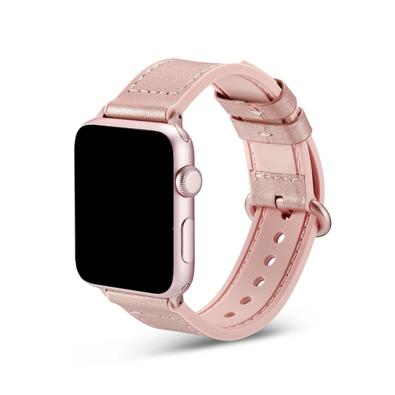 Compatible with Apple Watch Band 44mm 40mm Genuine Leather Replacement Series 4 Sport and Edition. | Наручные часы