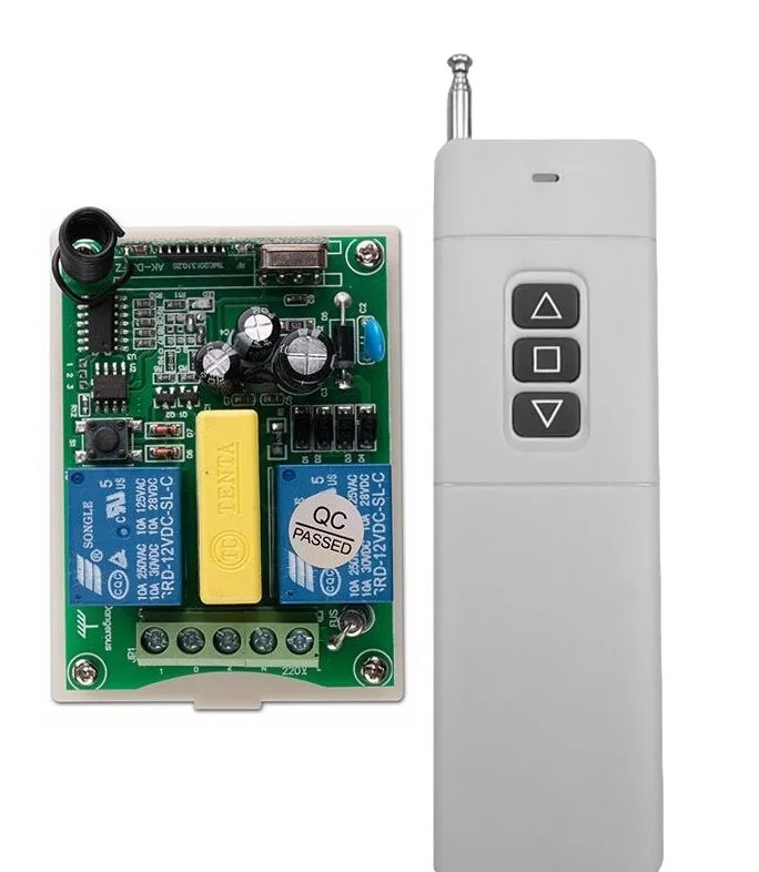 Беспроводной пульт дистанционного управления переменного тока 220 В 2CH RF 100 3000 м