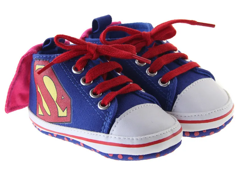 Fashion High Top Superman Sneakers Baby Boys Shoes Canvas Soft Sole No-slip First Walker Prewalkers Newborn Infant Kids Footwear |