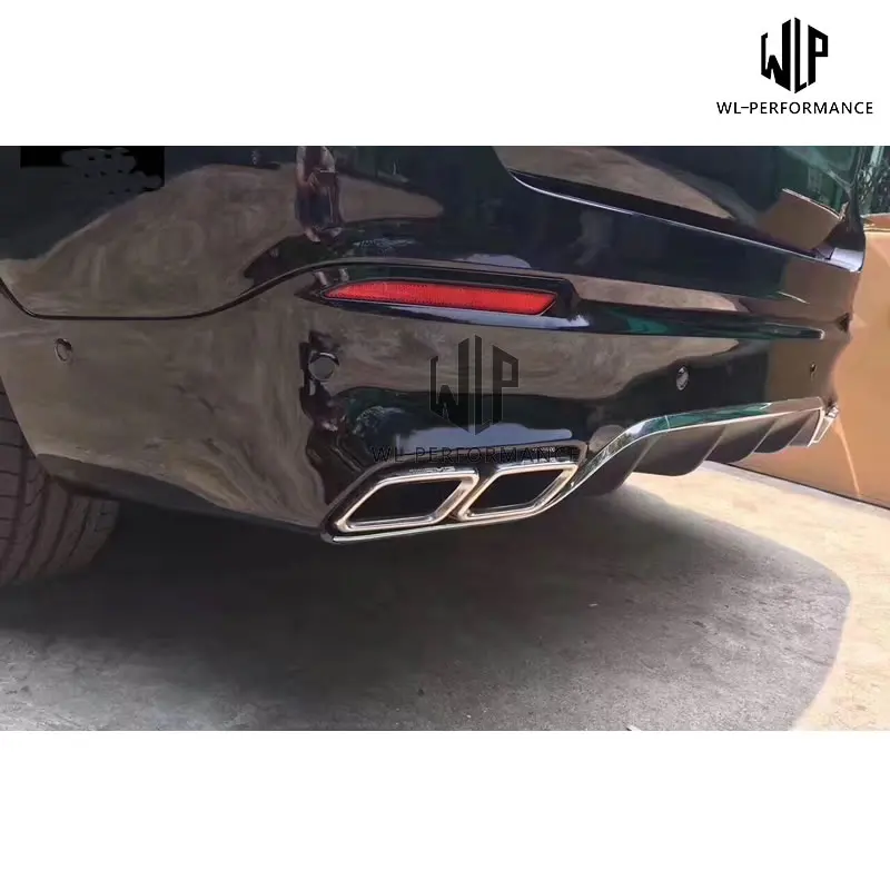 GLC200 260 300 PP Неокрашенный автомобильный комплект кузова Передняя Задняя решетка бампера выхлопная труба для Mercedes-Benz GLC63AMG стиль стайлинга автомобиля 16-17