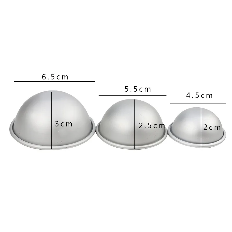 6PCS Aluminum Alloy Ball Shape Cake Mold Baking Tools Chocolate Bomb Molds Candy Jelly Ice DlY Mould 6.5/5.5/4.5cm CT1090 | Дом и сад