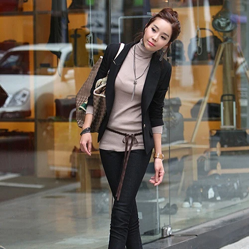 Женский модный приталенный повседневный деловой пиджак на одной пуговице