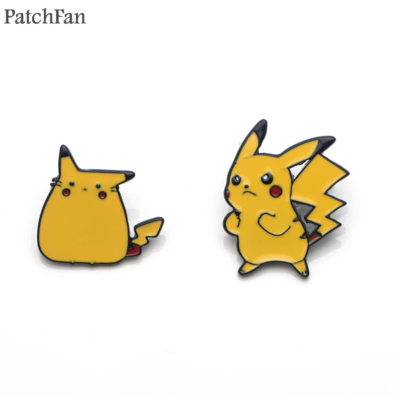 Patchfan Pocket monster с изображением персонажей из мультфильмов «Пикачу»; цинка для галстука броши для рюкзака, одежды для Кепка для мужчин и женщин, Декоративные значки медали A1594