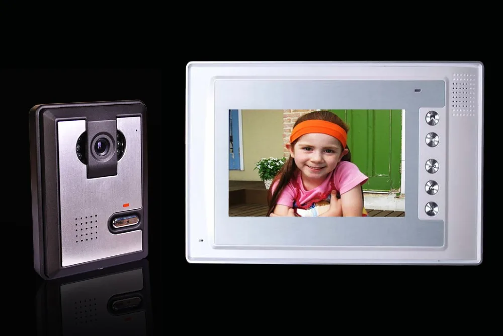 7 &quotпроводной TFT LCD Видео телефон двери безопасности домофон ИК монитор камеры