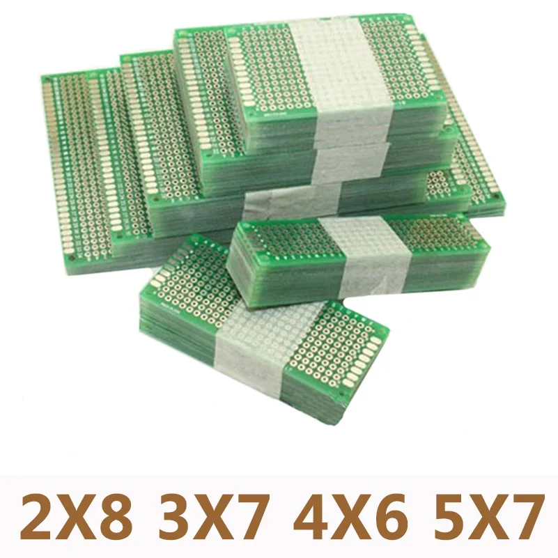 20 шт./лот 5x7 4x6 3x7 2x8 см двухсторонний Прототип PCB универсальная печатная плата DIY