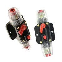 2pcs 12v dc car boat marine audio manual reset inline circuit breaker fuse holder inverter 20a 30a amp for system protection