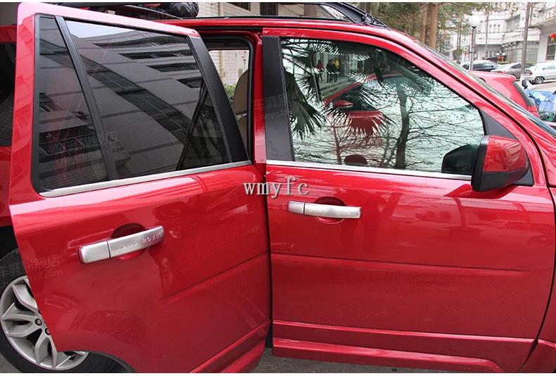 304 нержавеющая сталь окна блестки двери отделка полосы для Land Rover freelander 2 2008- аксессуары для автомобиля Стайлинг набор из 4 шт