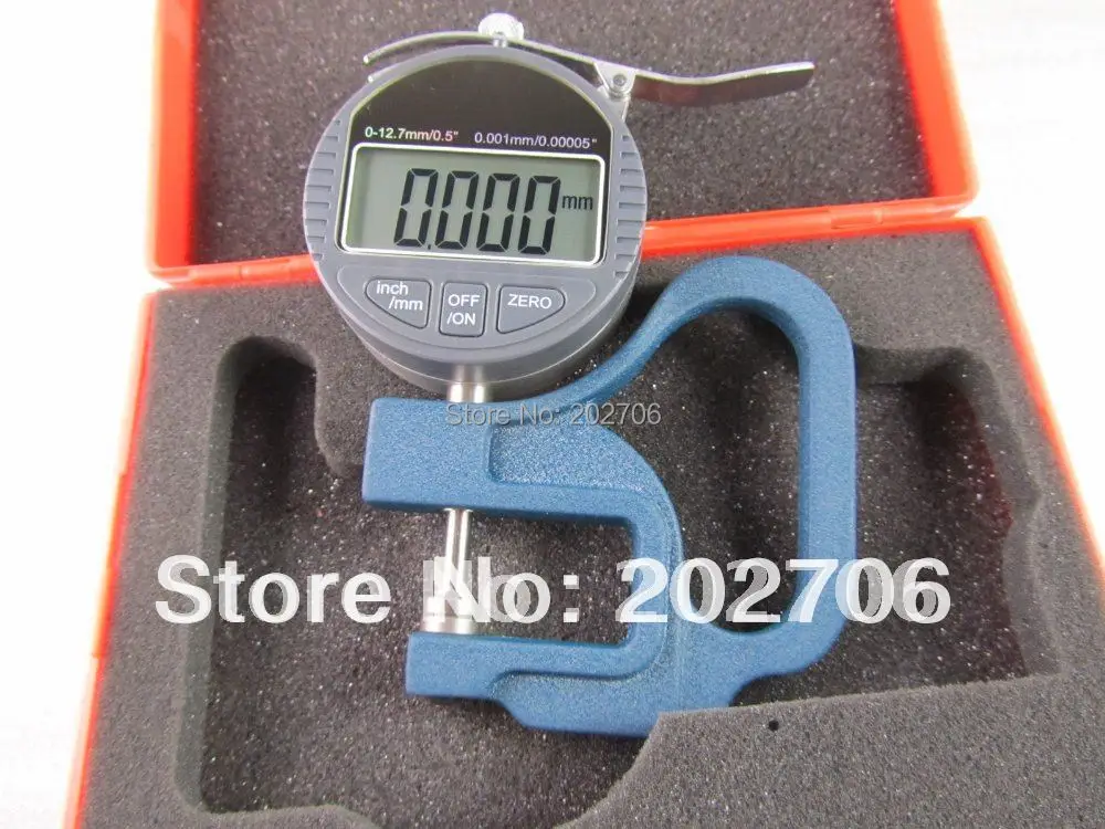 Drop shipping 0-12.7X0.001mm Micron Digital Dial Thickness Gauge with flat head thickness meter | Инструменты