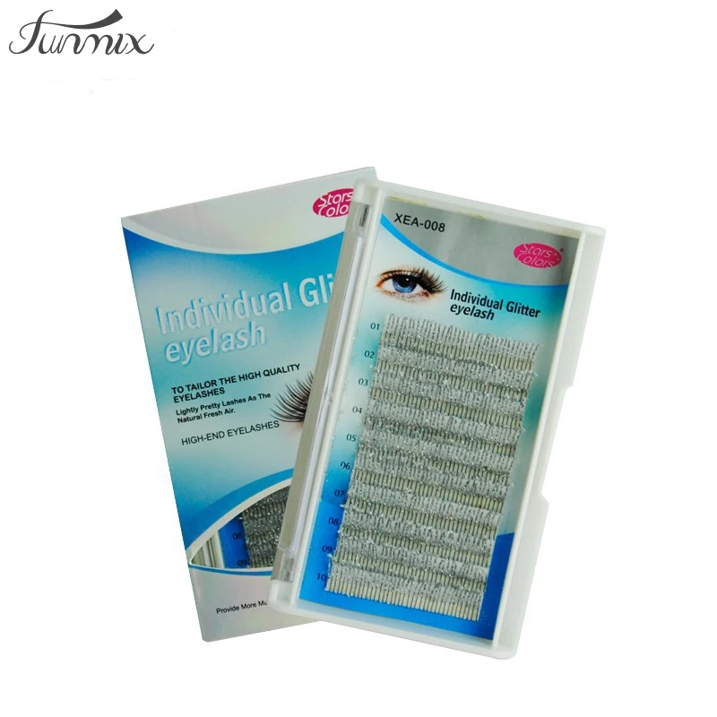 Бренд FUNMIX модные блестящие мерцающие Искусственные ресницы профессиональное