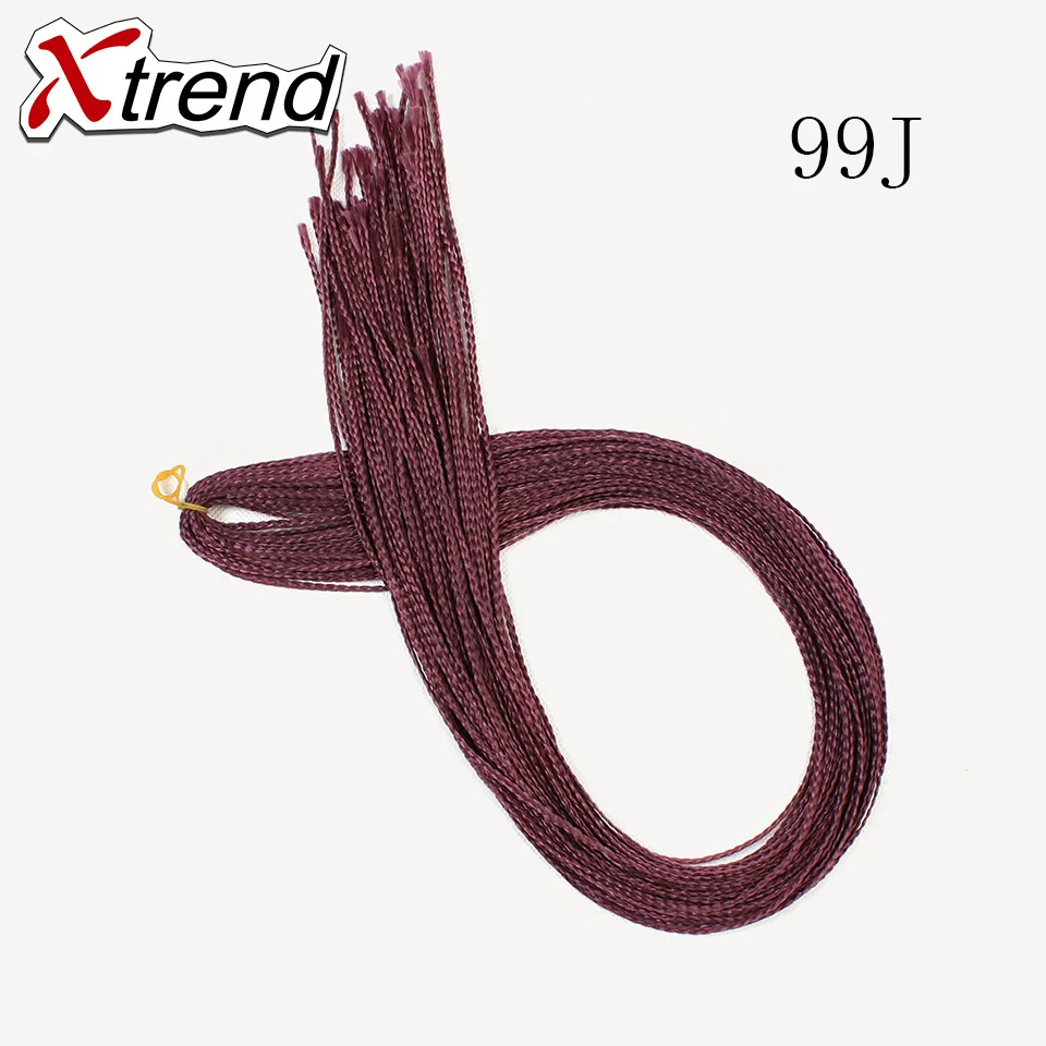 Xtrend синтетические Zizi крючком косички волос 28 прядей чистый черный розовый фиолетовый коробка косички Розовый Наращивание волос высокая температура - Цвет: T4/27/30