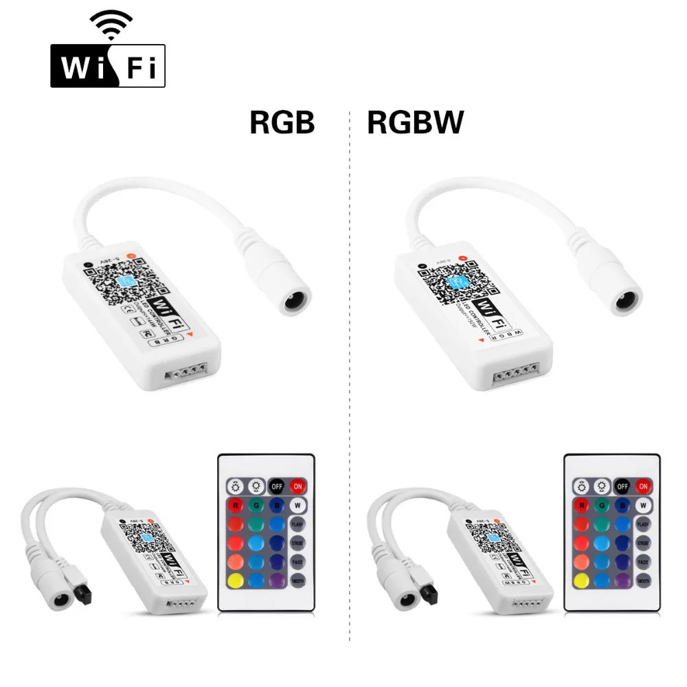 Светодиодный светильник 5 в пост. Тока 12 В 24 Wi Fi Bluetooth RGB RGBW управление через