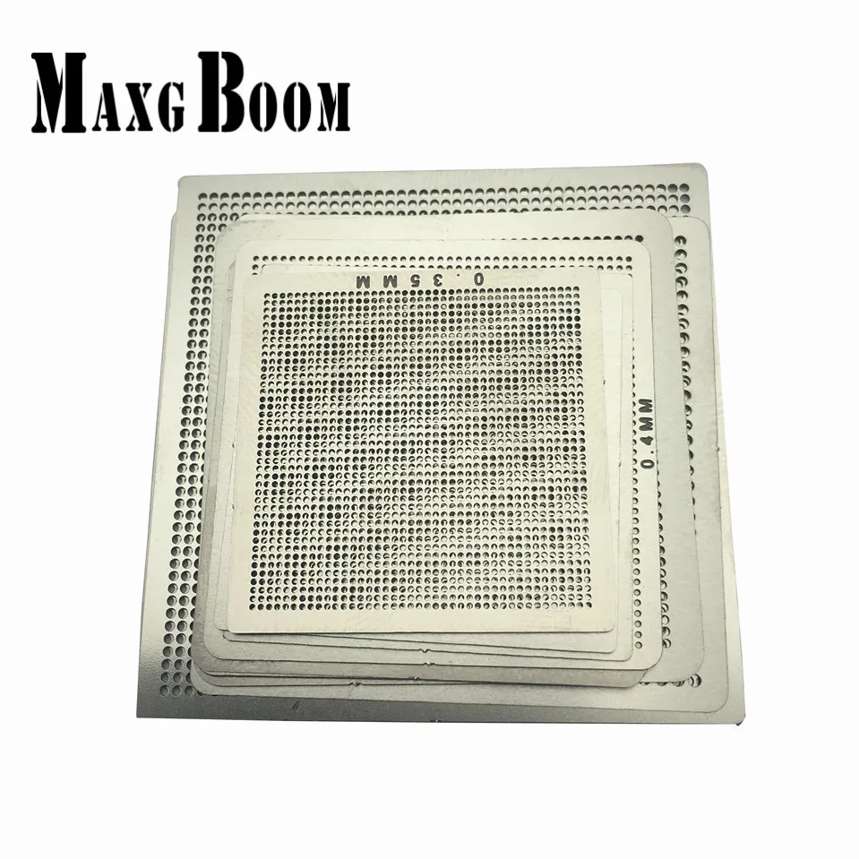 

MaxgBoom 10pcs Universal Stencil Template IC Sik Tin Directly Heat BGA Rework Reballing