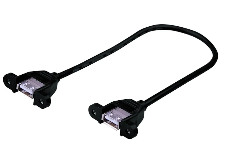 USB удлинитель Мама мама медный кабель с отверстиями для винтов настенного