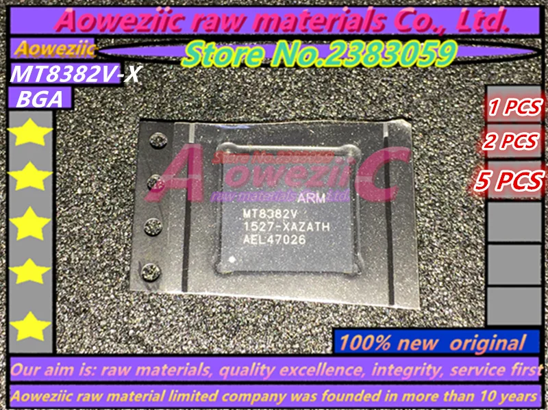 Aoweziic 100% Новый оригинальный MT8382V MT8382V/U/W/X с чипом BGA IC MT8382 который можно