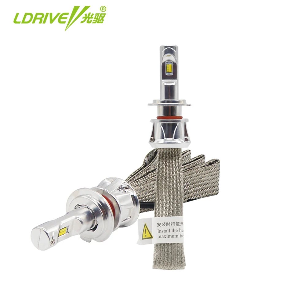 LDRIVE 1 пара светодиодный светильник для автомобиля H7 H11 9005 9006 6000K 3000K 4300K Авто Лампа
