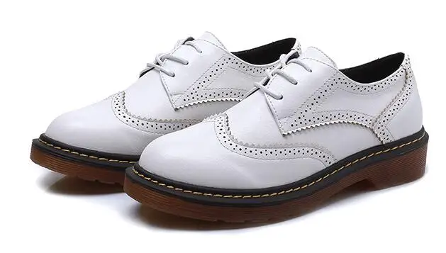 Женские ботинки-броги на толстой подошве со шнуровкой sapatos feminina женская обувь