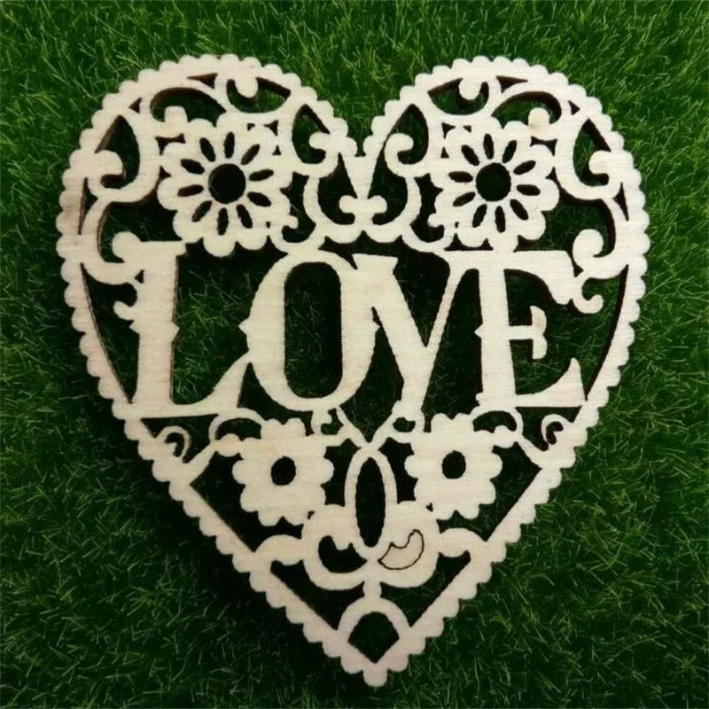 

10pcs wooden carved letters + rope, home decor, pendants, wedding decorations, Wooden decorative arts and crafts